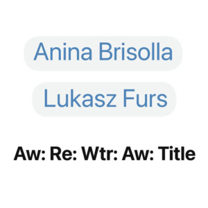 Lukasz Furs & Anina Brisolla