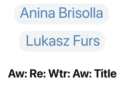 Anina Brisolla & Lukasz Furz